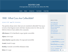 Tablet Screenshot of eightiescars.com